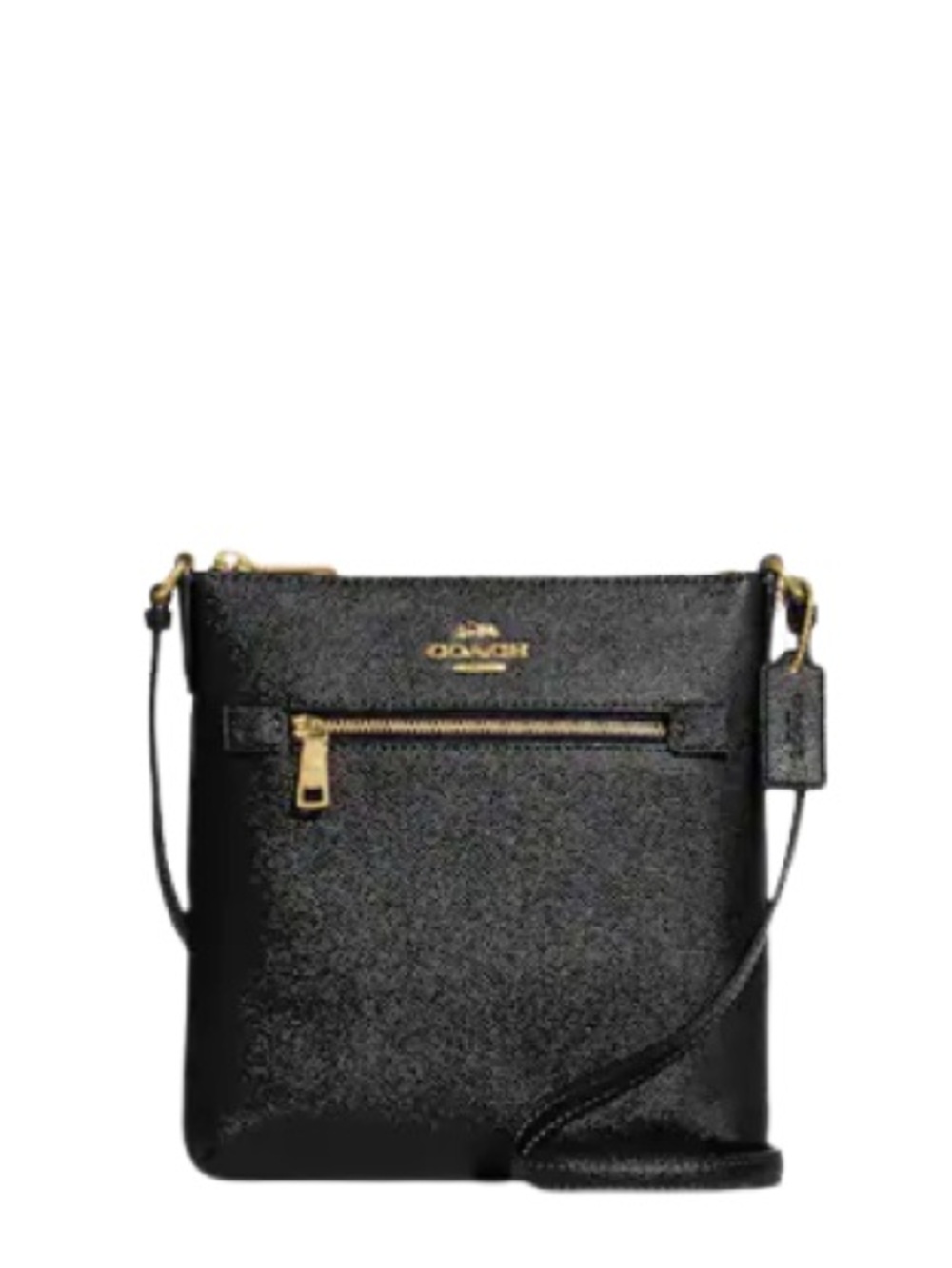 Coach Rowan File Bag Crossbody {Black Crossgrain Leather}